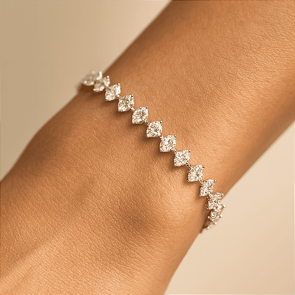 Pulseira Bracelete Folheado Riviera Losango