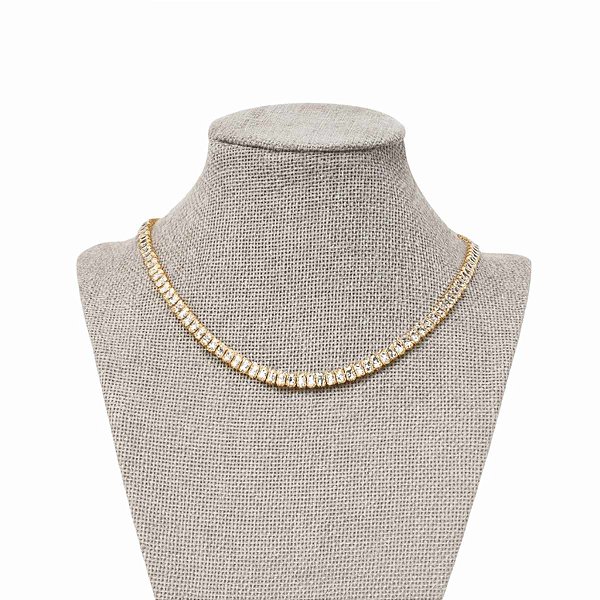 Colar Gargantilha com Zircônia Folheado Riviera