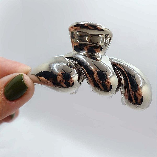 Presilha Piranha de Cabelo Folheado Mini Drops