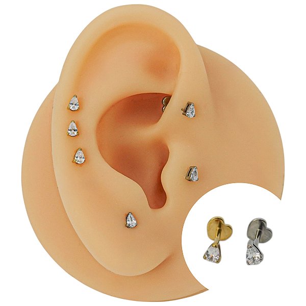 Piercings Australianos Gota em Titânio