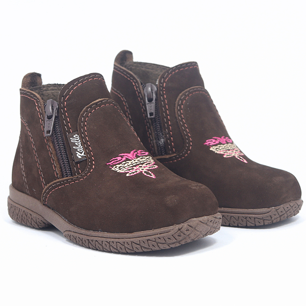Botina INFANTIL Feminina com zíper 21646 - Café