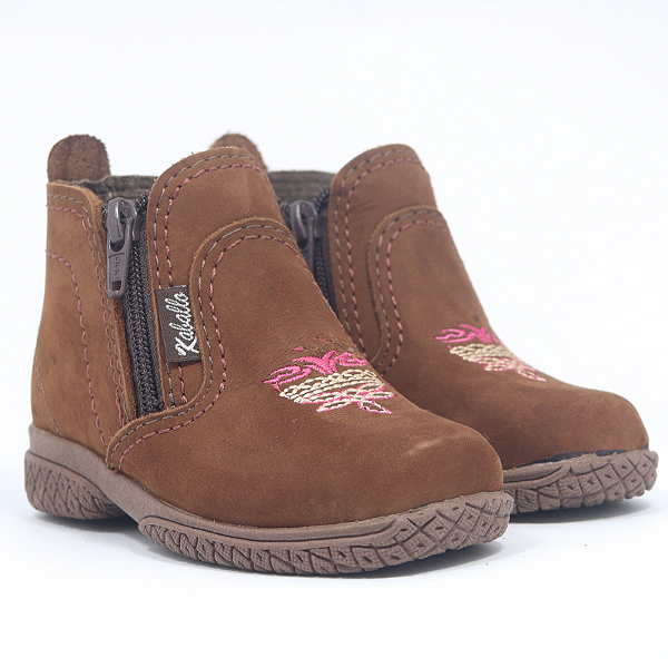 Botina INFANTIL Feminina com zíper 21646 - Ferrugem