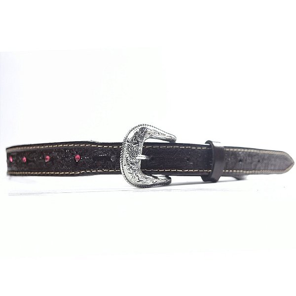 Cinto Infantil Country Strass Rosa - Café