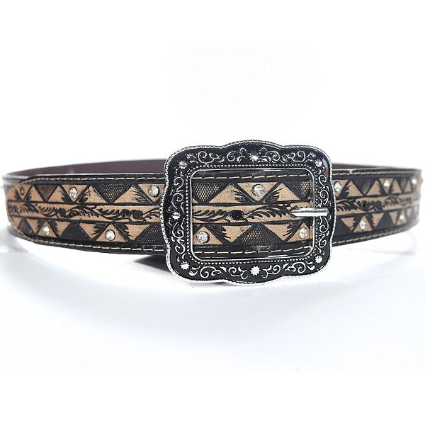 Cinto Triâgulo de Pedras - Areia Preto