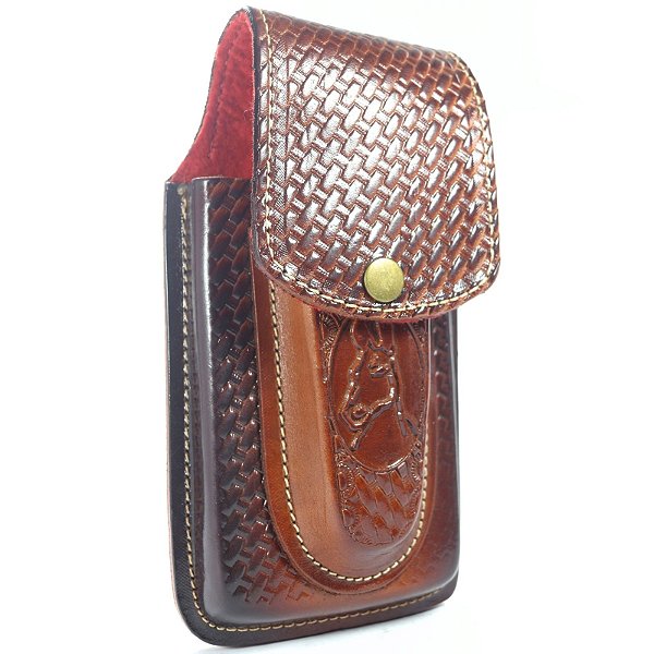 Bainha Para Celular Canguru Mula - Pinhão