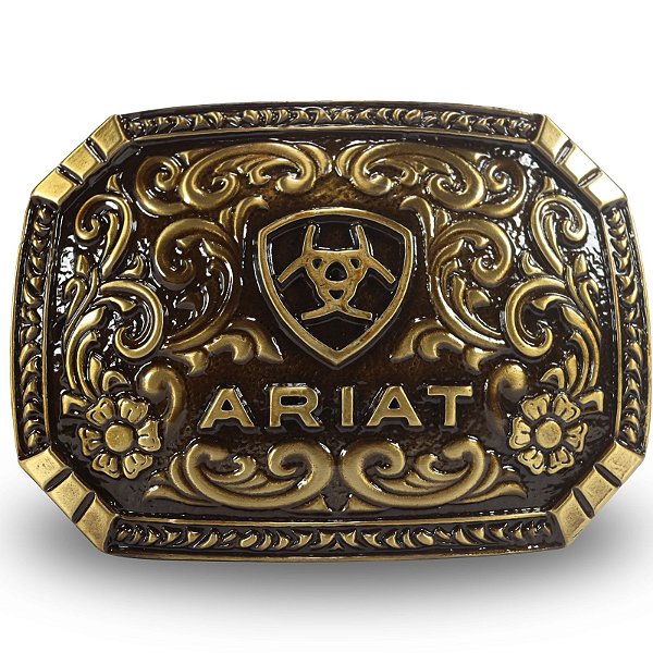 Fivela Country Ariat 10x7 019 - Ouro Velho