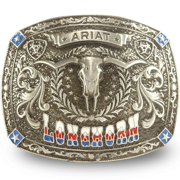 Fivela Country Ariat Long Horn 026 - Envelhecida