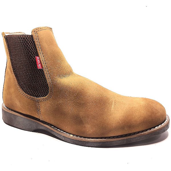 Botina Chelsea Solado de Gel 3010 - nobuck chocolate