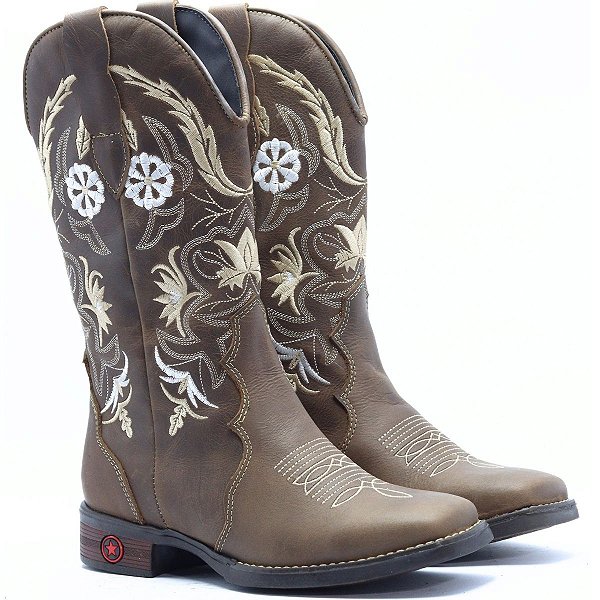 Bota Texana Florada 5001 - Avelã