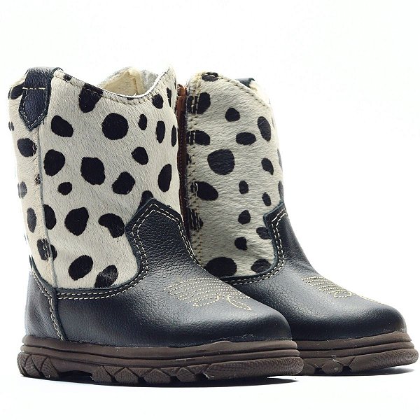 Bota Texana Baby 3B - Preto Vaquinha