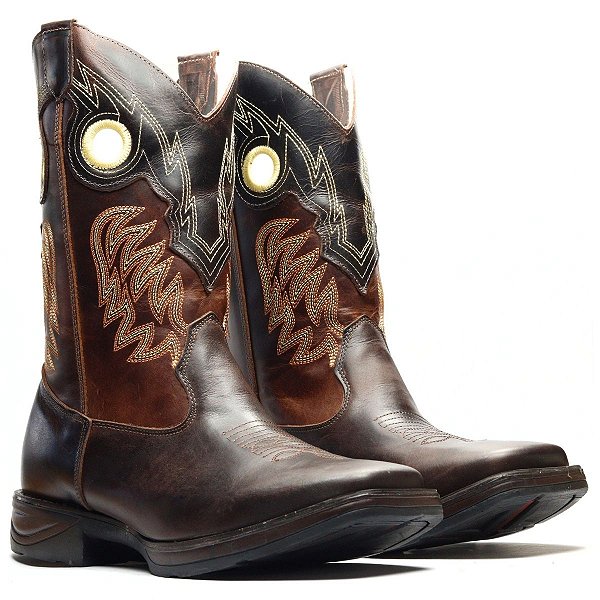 Bota Texana Bord. 530C 900 - Fóssil Marrom|Tabaco