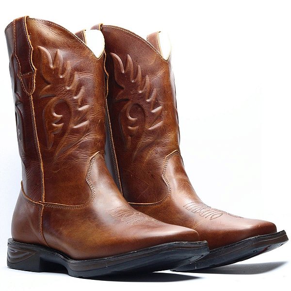 Bota Texana Bord. Stampa 900 - Fóssil Mostarda