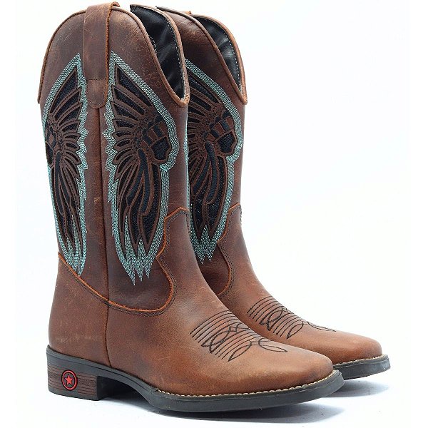 Bota Texana bordada a Laser Cacique 5007