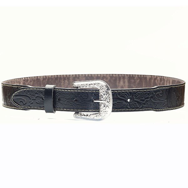 Cinto Muladeiro de Sola 4cm 18004 - Preto