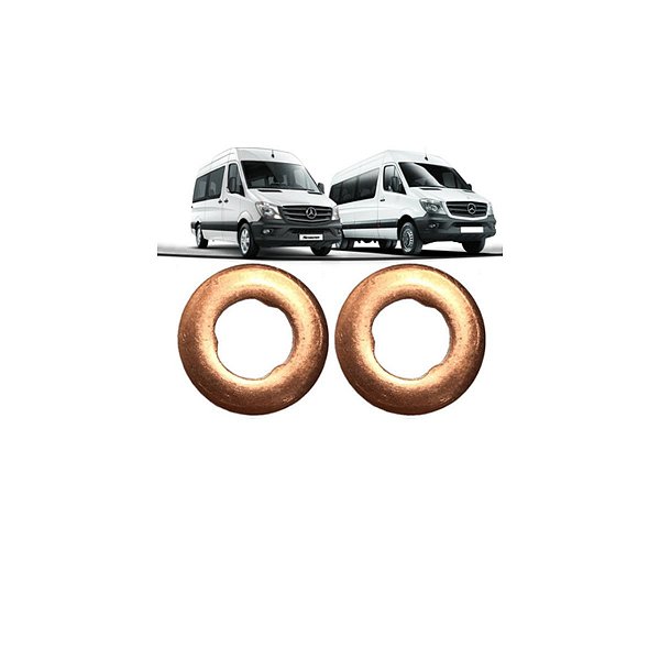 Anel de Vedação Bico Injetor Mercedes Sprinter 2001 a 2019-Unidade