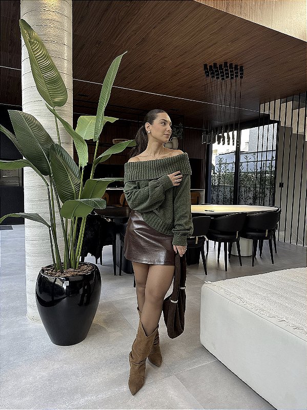 BLUSA DE TRICÔ OMBRO A OMBRO LUMA