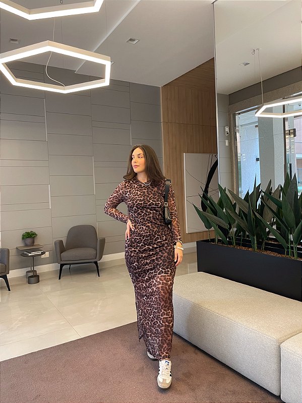 VESTIDO ANIMAL PRINT LEOPARDO