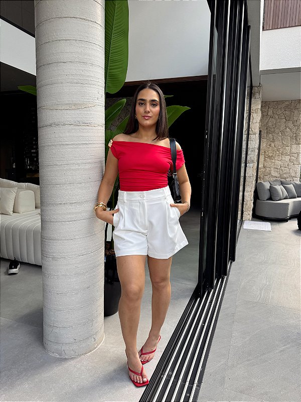 SHORTS EM ALFAIATARIA DELFINO