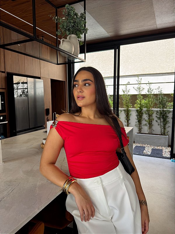 BLUSA COM DECOTE ASSIMÉTRICO ZAMORA