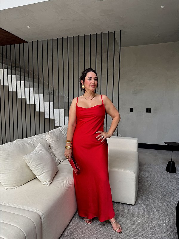 VESTIDO ACETINADO RED
