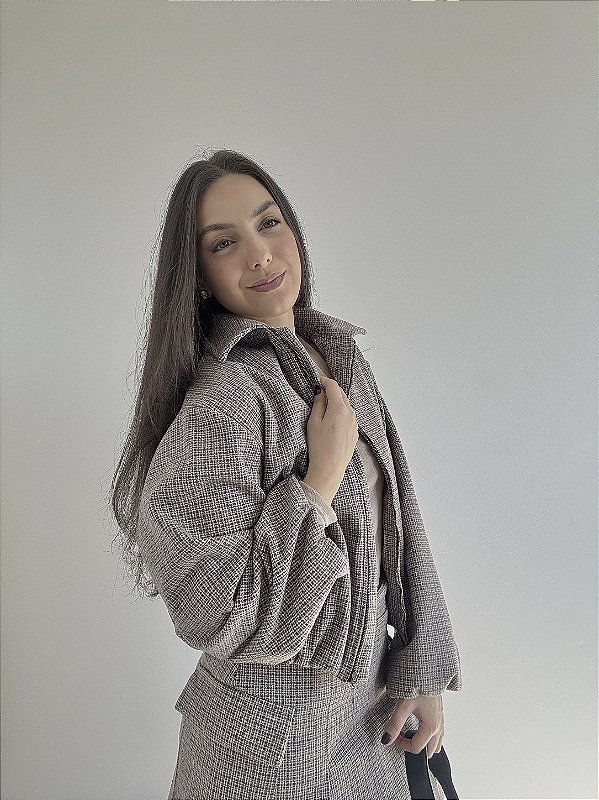 JAQUETA DE LÃ XADREZ