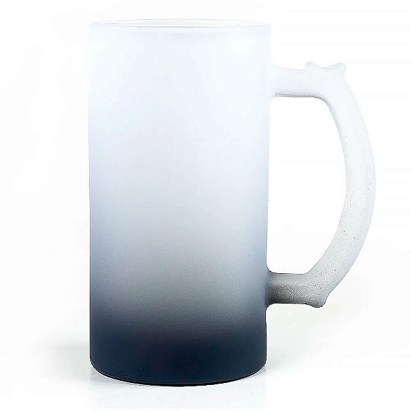 Caneca Chopp Jateada de Vidro 475ml - Preta