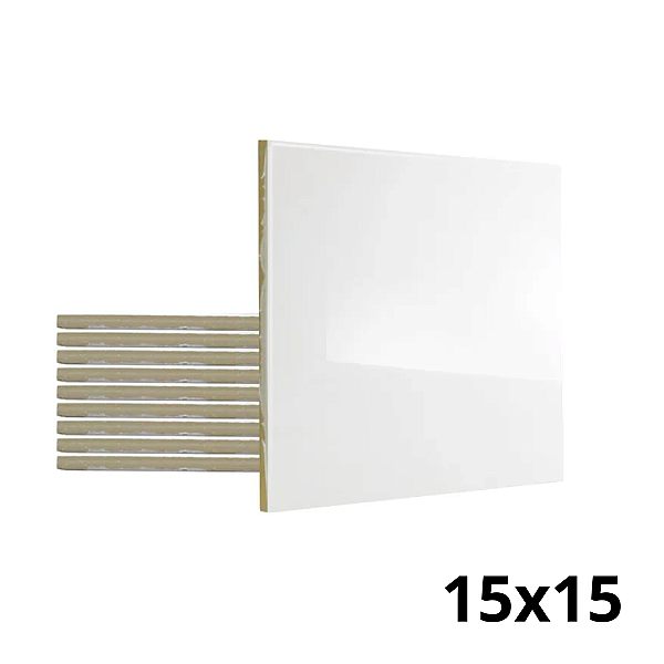 Azulejo de Cerâmica Branco Resinado para Sublimação 15x15cm