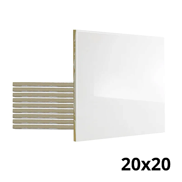 Azulejo de Cerâmica Branco Resinado para Sublimação 20x20cm