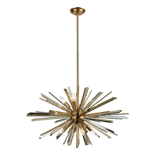Pendente Nix Bronze e Cristal (D)99Cm(A)56Cm 10xE14 | BO013L