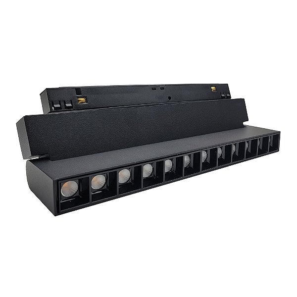 Sistema Linear Spot Multifoco System Preto 2700k (C)22cm | BY002Q12