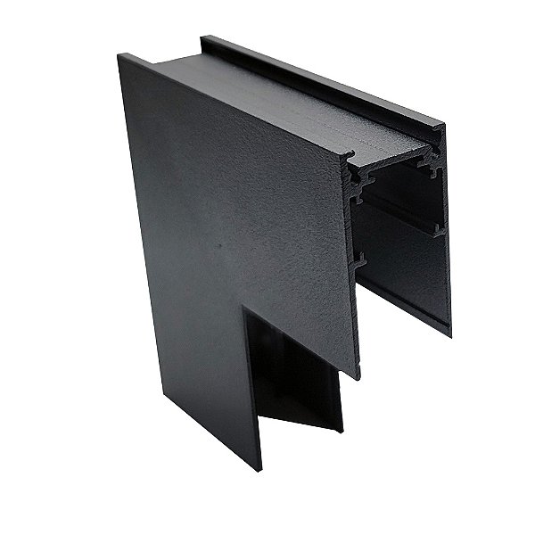 Conector Teto Parede De Sobrepor Aluminio Preto 8.0Cm  X  2.7Cm  X 8.0Cm