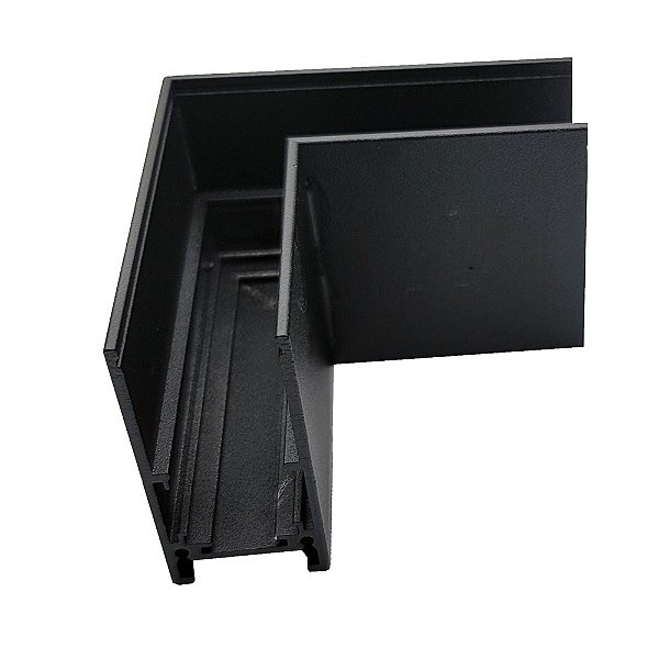 Conector Teto De Sobrepor Aluminio Preto 8.0Cm X  8.0Cm X 5.4Cm