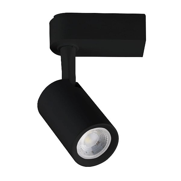 Spot Para Trilho Neo Preto (D)4.3Cm (L)8.6Cm (A)10.4Cm  1X5W 2700K 350Lm