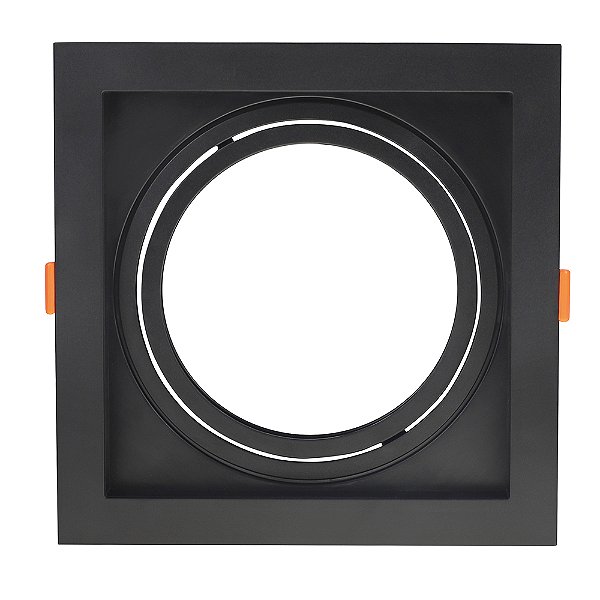 Spot Embutir Conecta Recuado Abs Preto Ar111 | DL146AR111B