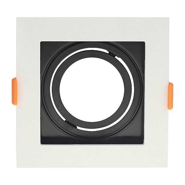 Spot Embutir Conecta Recuado Abs Branco Preto | DL146DICWB