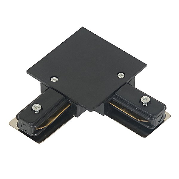 Conector L Para Trilho De Embutir Preto