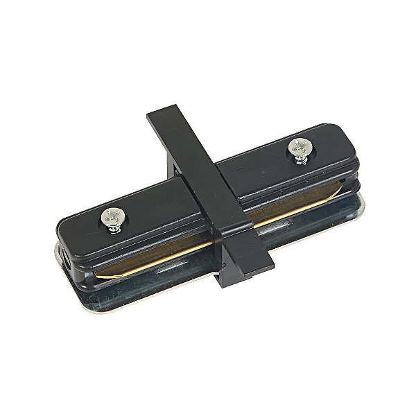 Conector Reto Para Trilho De Embutir Preto