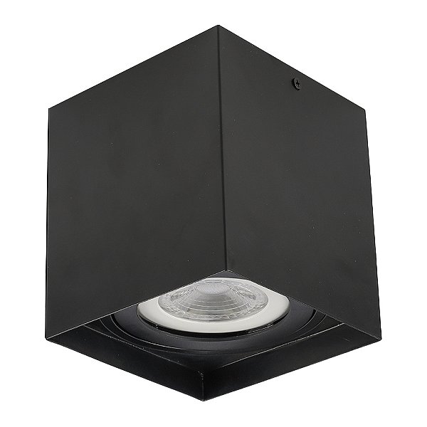 Spot Sobrepor Quad Preto (C)13.7Cm (L)13.7Cm (A)15Cm  1Xe27 Par30 | DL165B