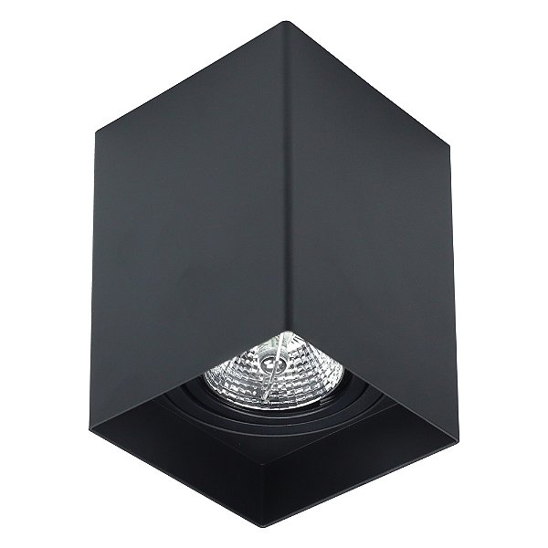 Spot Sobrepor Quad Preto (C)11Cm (L)11Cm (A)15Cm  1Xgu10  Ar70 | DL170B