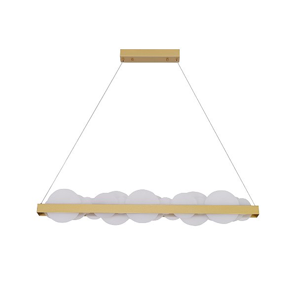 Pendente Poema Dourado Branco (C)100Cm 34W 3000K | EG004