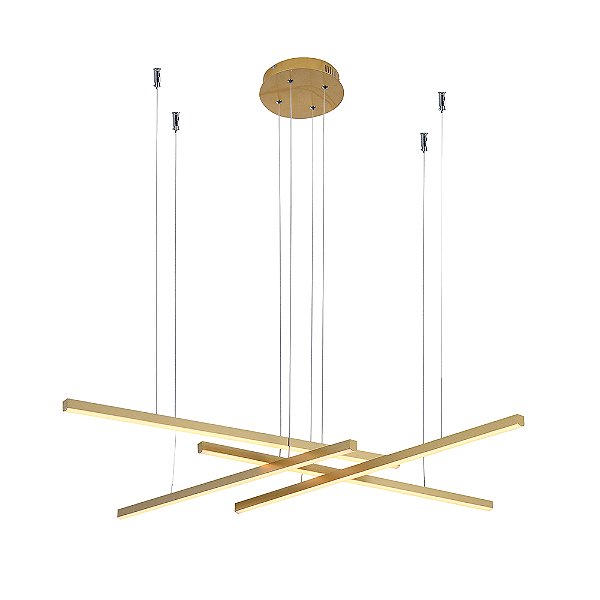 Pendente Fato Dourado (C)120Cm 4X15W 3000K | GD008