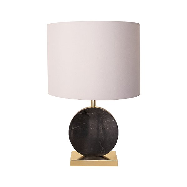 Base Abajur Biagio Dourado E Preto (D)22Cm (A)37Cm | GL016BG