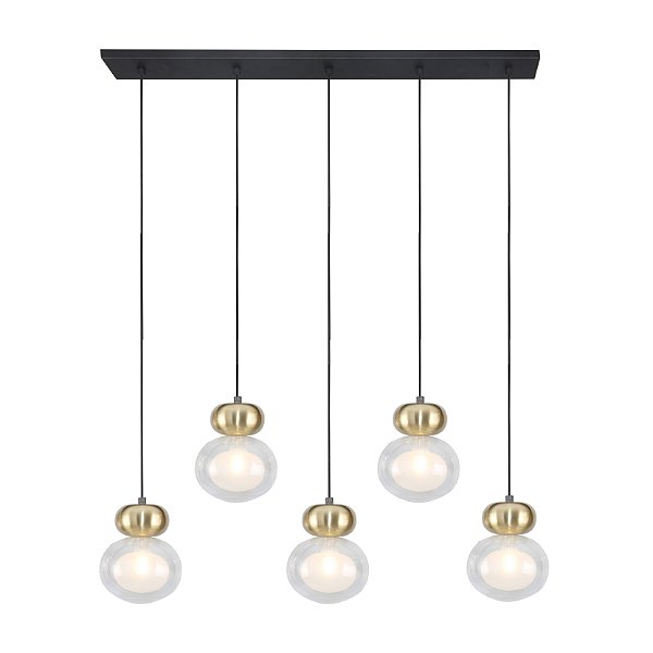 Pendente Guarana Bronze Preto (C)113Cm 5xG9 | HC007L