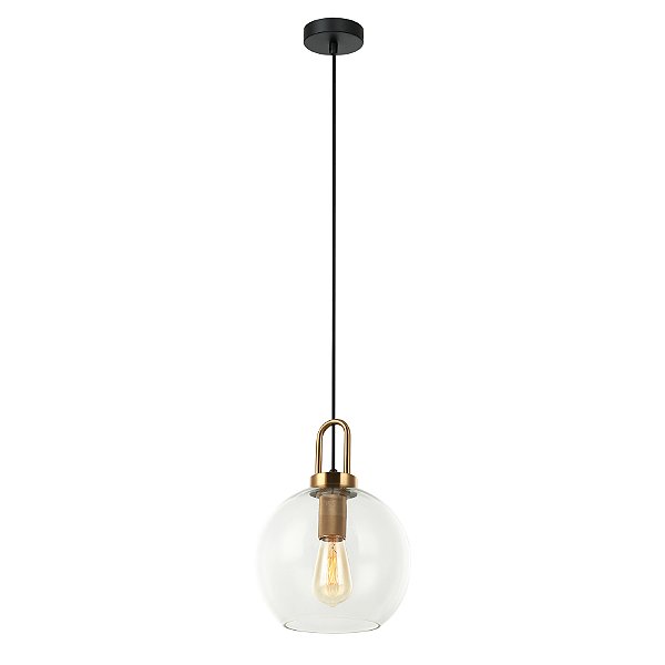 Pendente Guri Bronze Preto Vidro (D)25Cm (A)23Cm 1xE27 | HL007