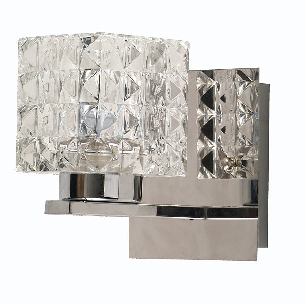 Arandela Prism Cristal Cromado 9Cm X 9Cm X 10Cm | HU2149W