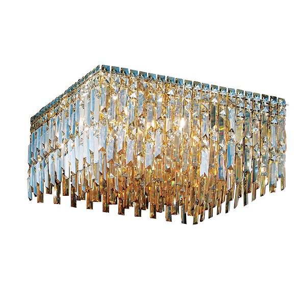 Pendente Charm Cromado Cristal Ambar (C)59Cm 13Xg9 | HU2157A