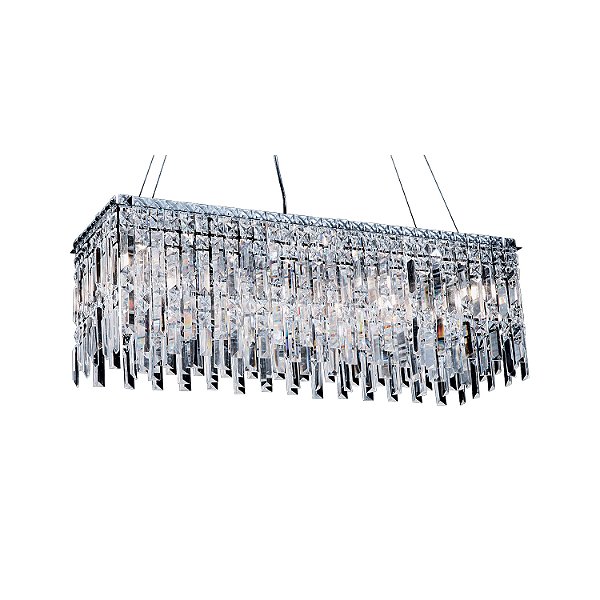Pendente Charm Cromado Cristal Transp (C)80Cm 11Xg9 | HU2161