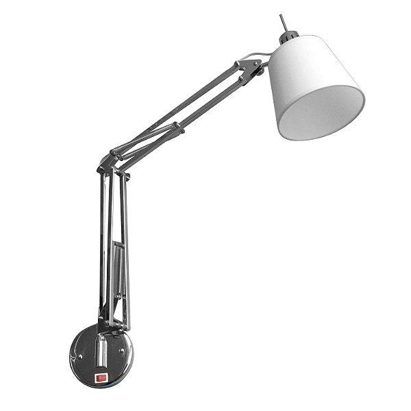 Arandela Scope Cromado E Branco (D)15Cm (A)67Cm | HU5001C