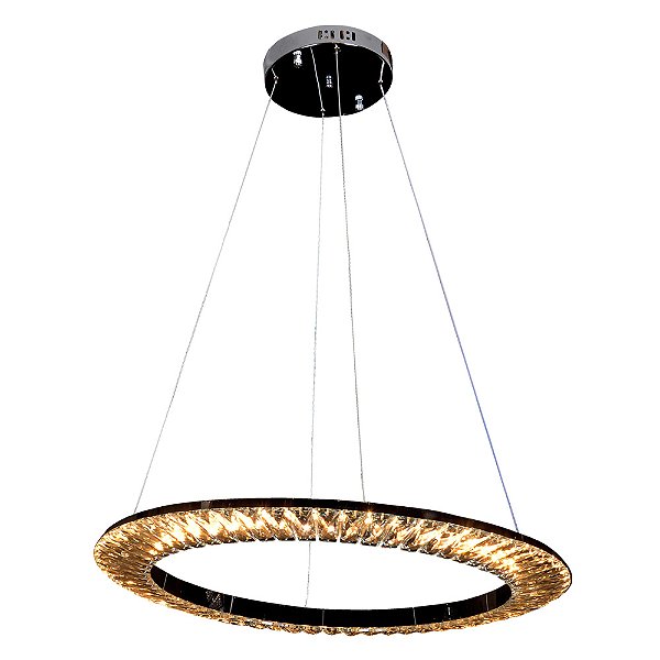 Pendente Orbit Cromado Transp (D)62cm 30W 3000K | ID009C