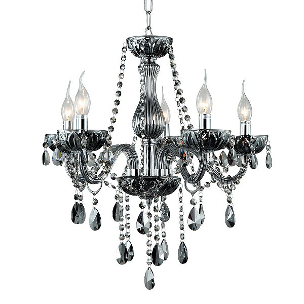 Lustre Anjou Cromado Fume (D)56Cm (A)58Cm 5Xe14 | JF025S